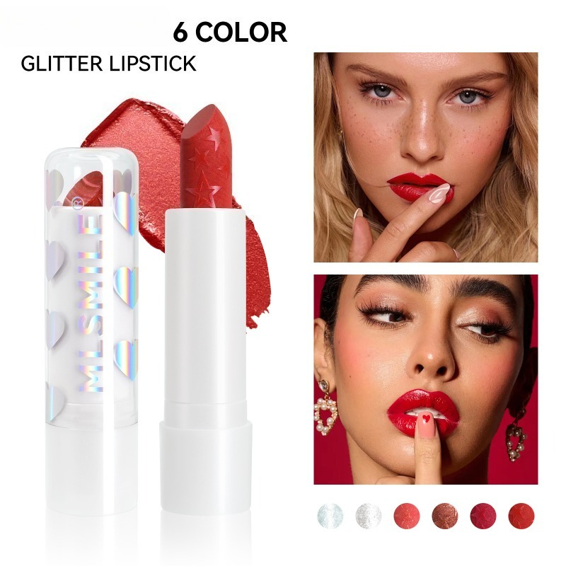 Beauty Makeup Stores - Rouge à lèvres à paillettes étoilées,