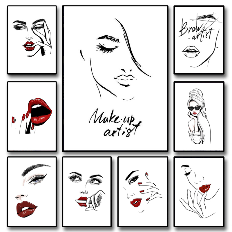 Makeup Is Beauty Quotes - Affiche de maquillage tendance, citations sexy