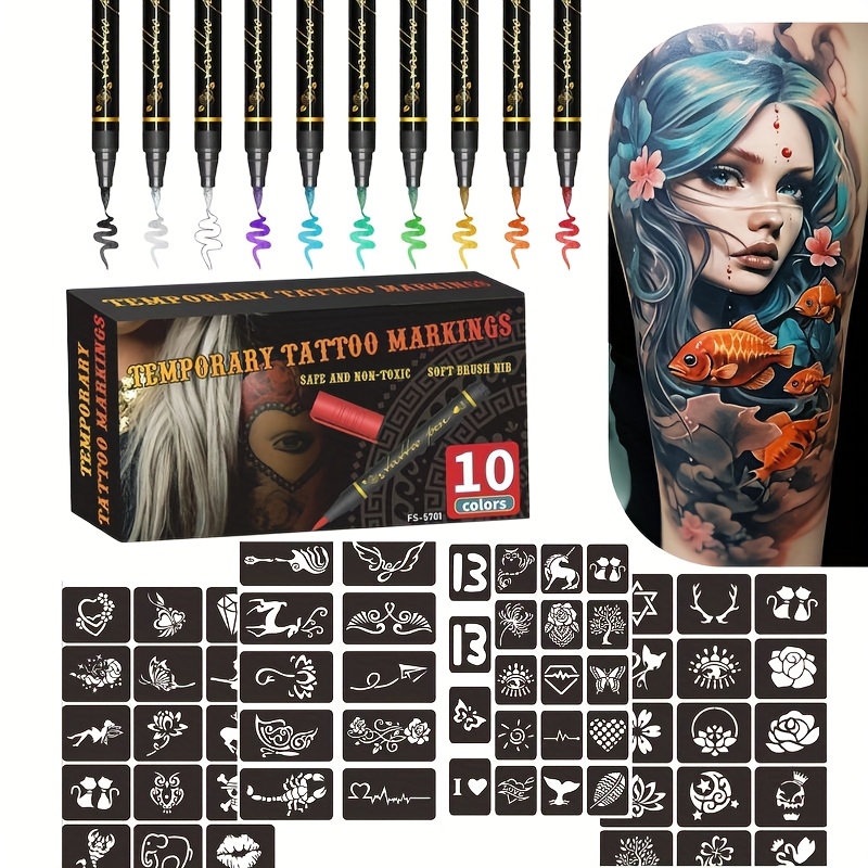 Beauty Makeup Pictures - Ensemble de marqueurs pour tatouages temporaires,