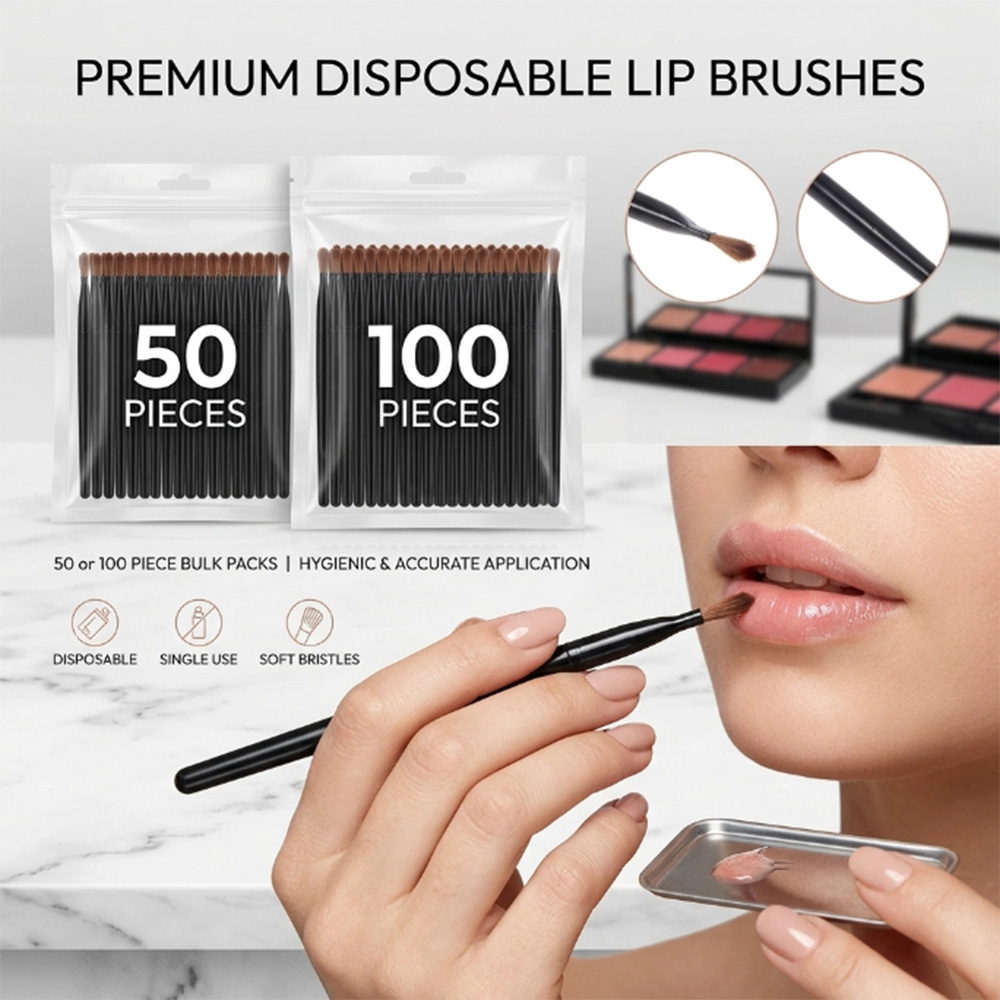 Beauty Makeup Vanity - Ensemble de pinceaux à lèvres jetables,