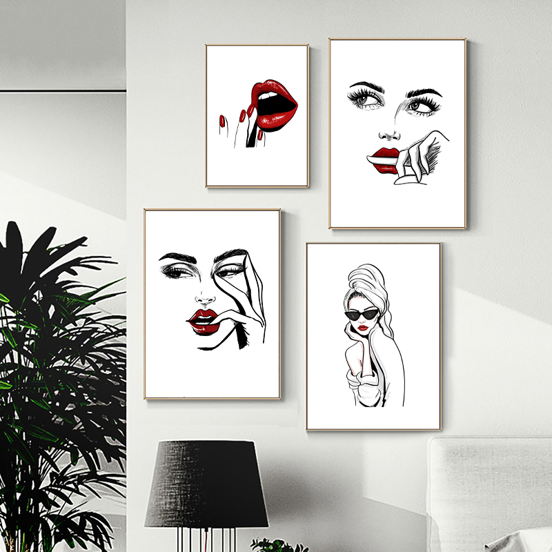 Makeup Is Beauty Quotes - Affiche de maquillage de mode nordique