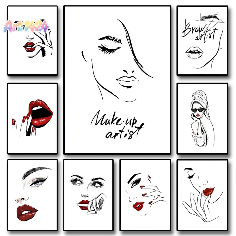 Makeup Is Beauty Quotes - Affiche de maquillage tendance, citations sexy