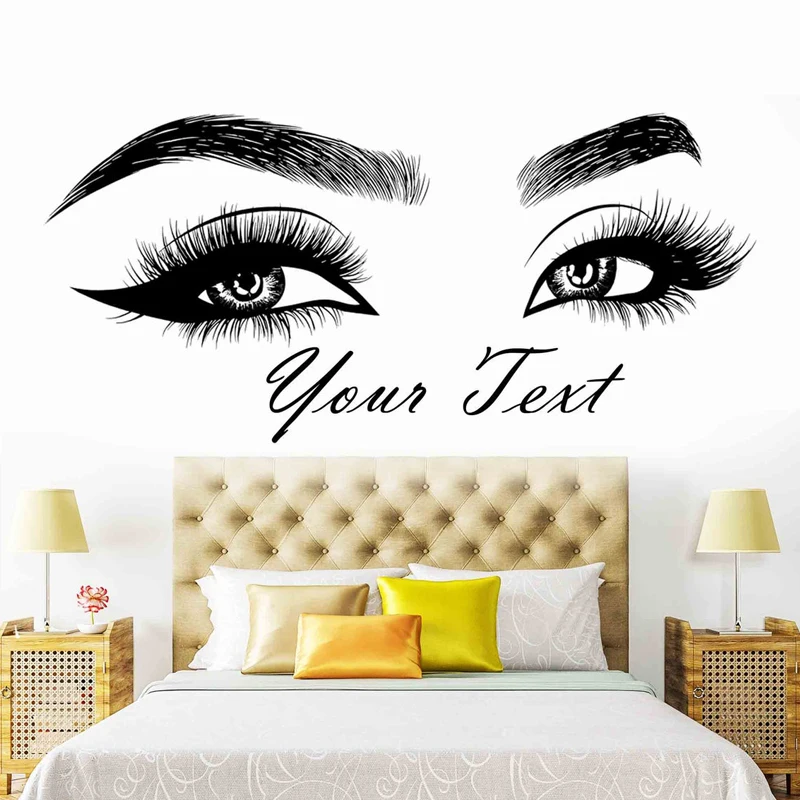 Makeup Is Beauty Quotes - Autocollant en vinyle pour cils et