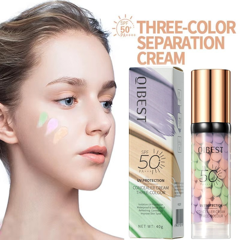 Beauty Makeup Foundation - Base de Maquillage Visage Crème Tricolore
