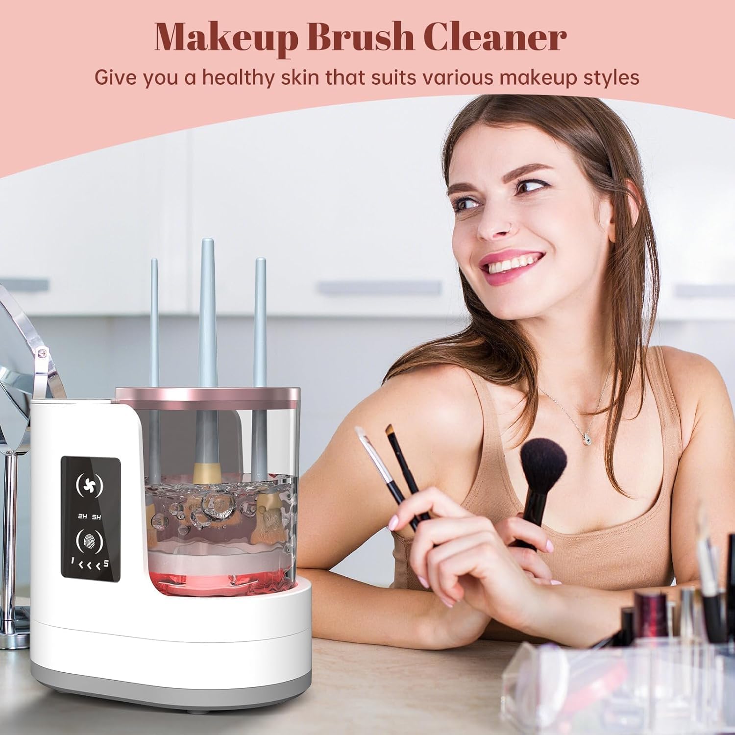 Beauty Makeup Vanity - Machine de nettoyage automatique de pinceaux