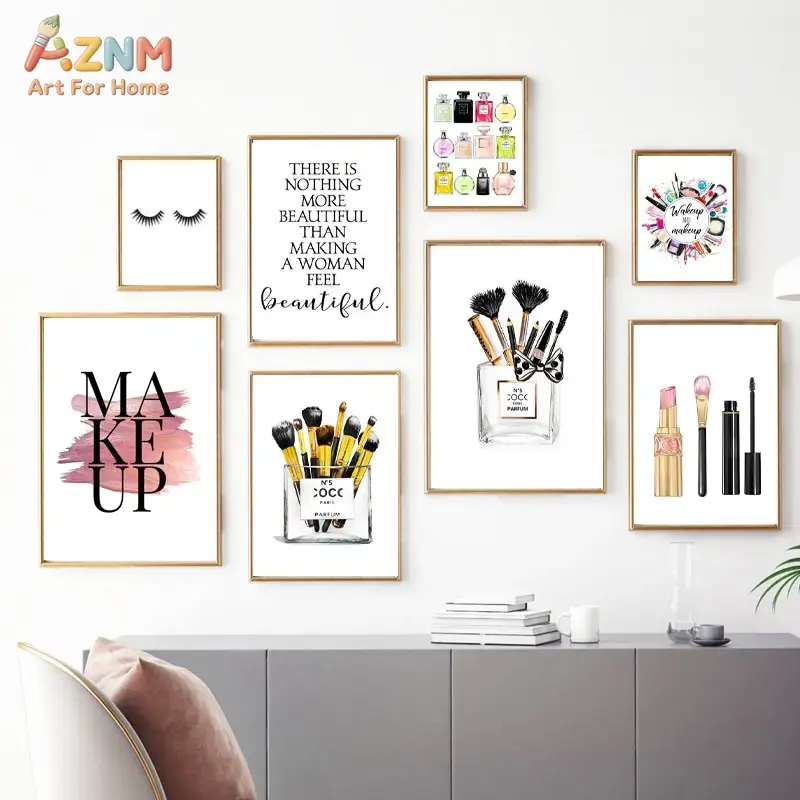 AZNM Affiche Murale en Toile R - Makeup Is Beauty Quotes avis et prix