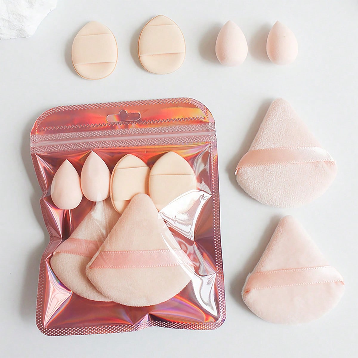 Lot de 6 houppettes triangulai - Beauty Makeup Egg avis et prix