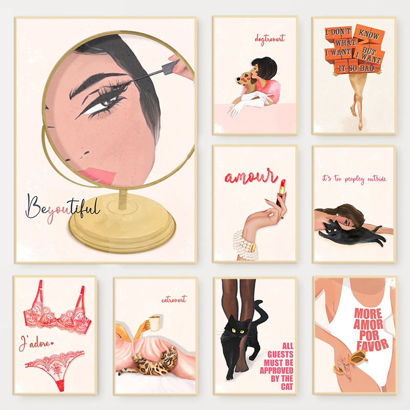 Affiche de Magazine de mode Gl - Makeup Is Beauty Quotes avis et prix