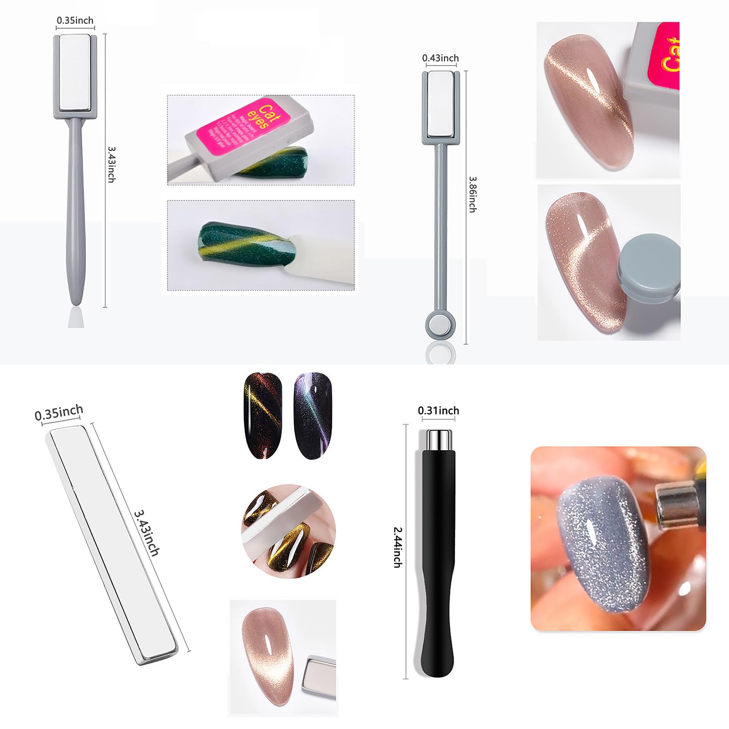 Lot de 10 Aimants Effet Œil de - Contour Palette Stick avis et prix