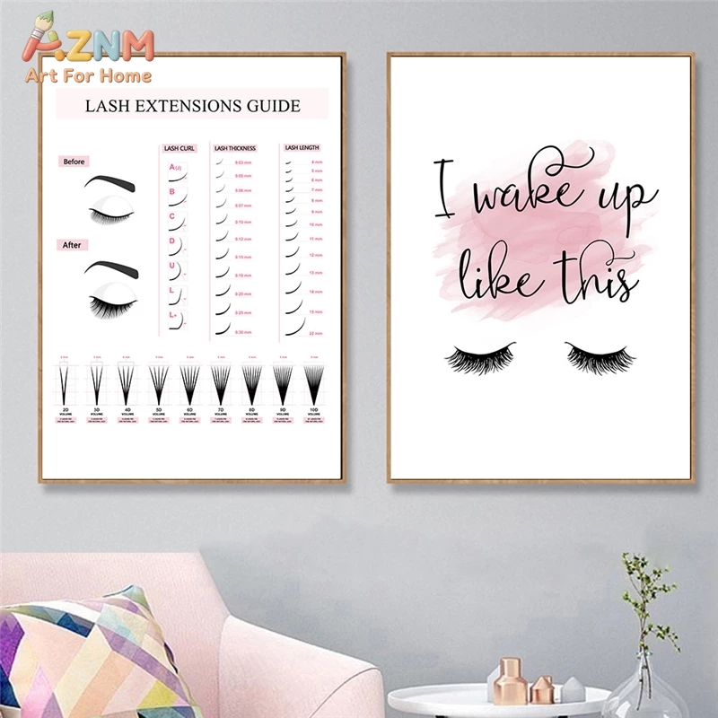 Tableau mural en toile AZNM su - Makeup Is Beauty Quotes avis et prix
