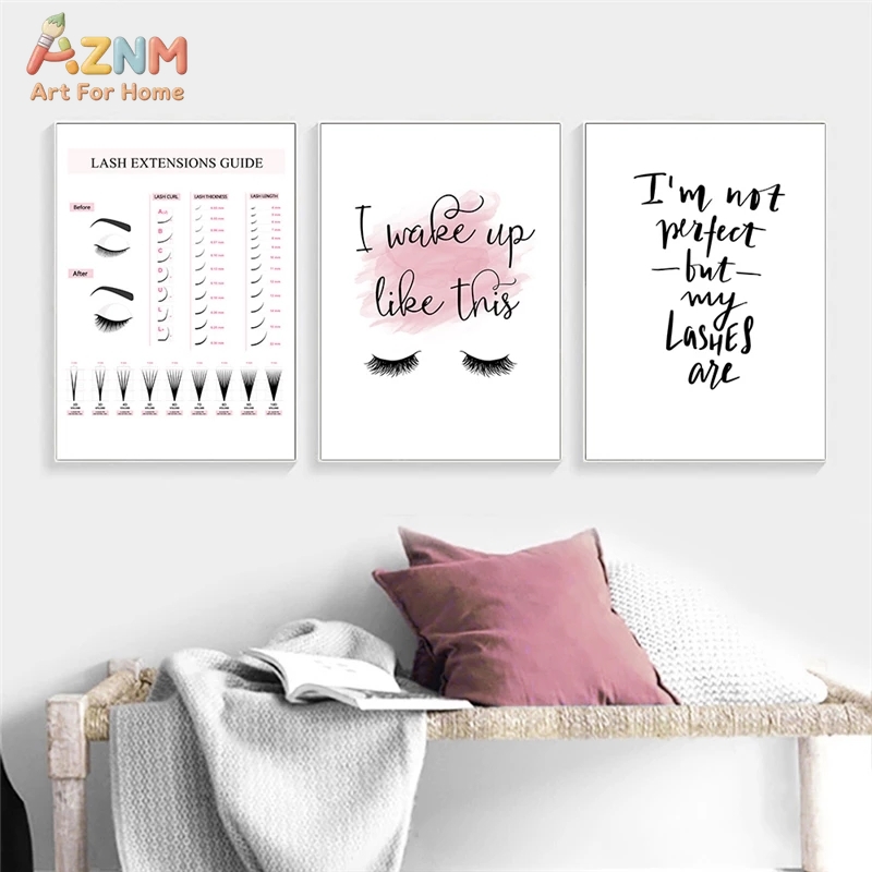 Tableau mural en toile AZNM su - Makeup Is Beauty Quotes avis et prix