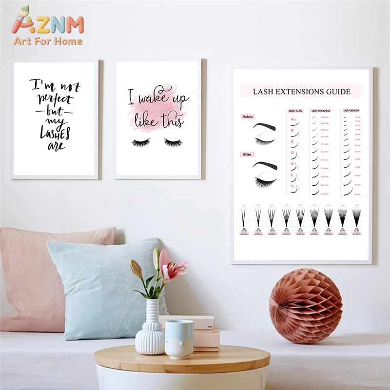 Tableau mural en toile AZNM su - Makeup Is Beauty Quotes avis et prix