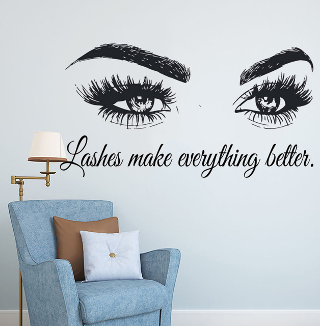 Autocollant Mural en Vinyle av - Makeup Is Beauty Quotes avis et prix