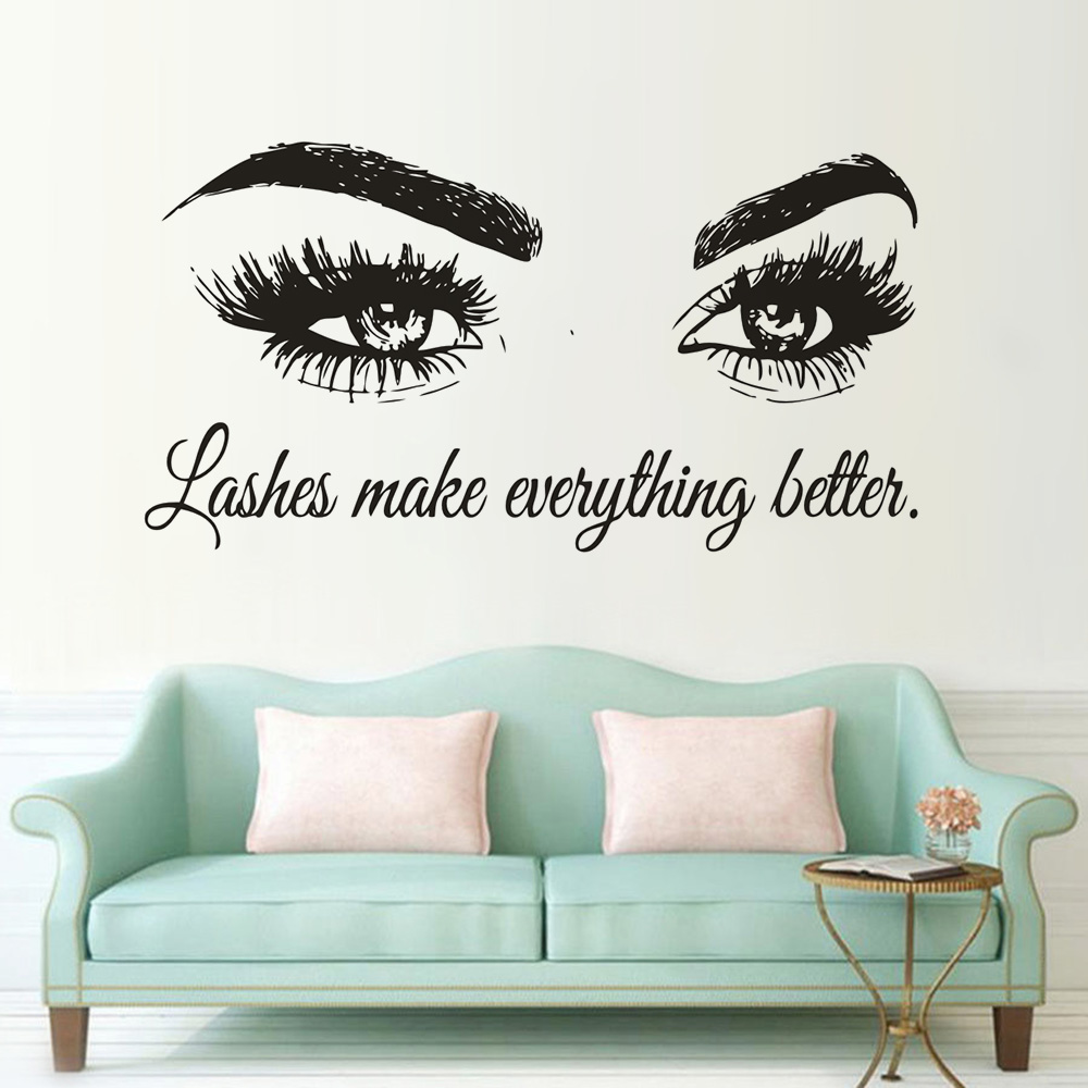 Autocollant Mural en Vinyle av - Makeup Is Beauty Quotes avis et prix