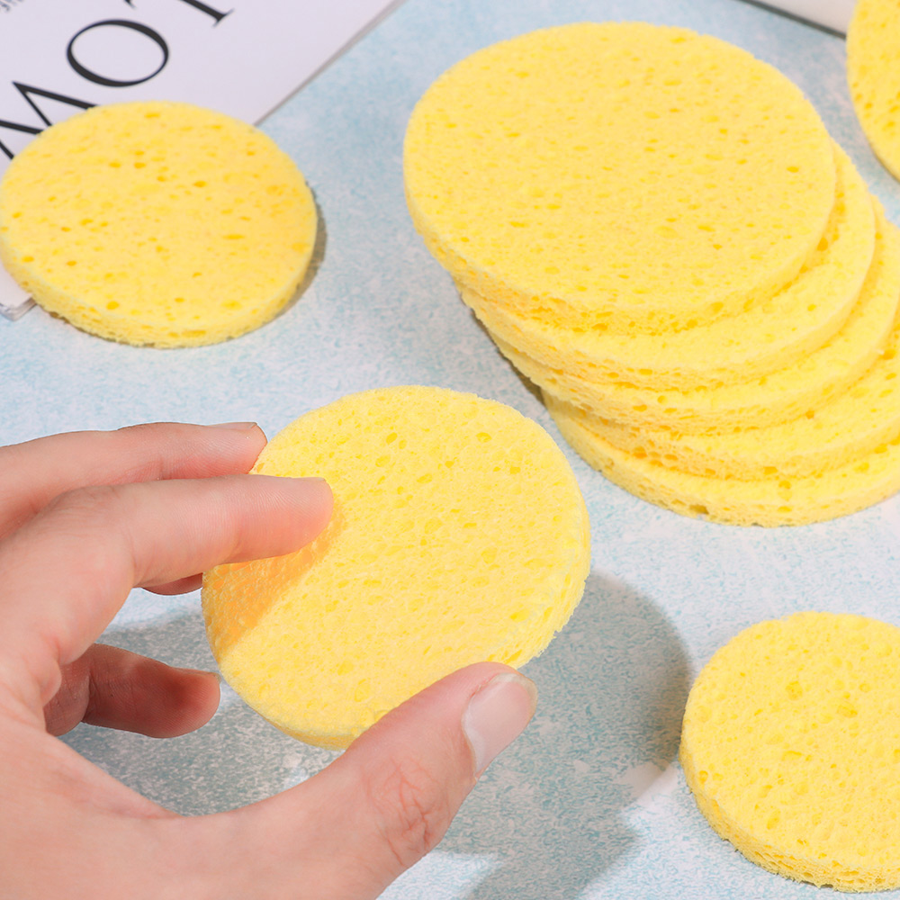 10 pièces 6-9 cm jaune visage  - Beauty Makeup Vanity avis et prix