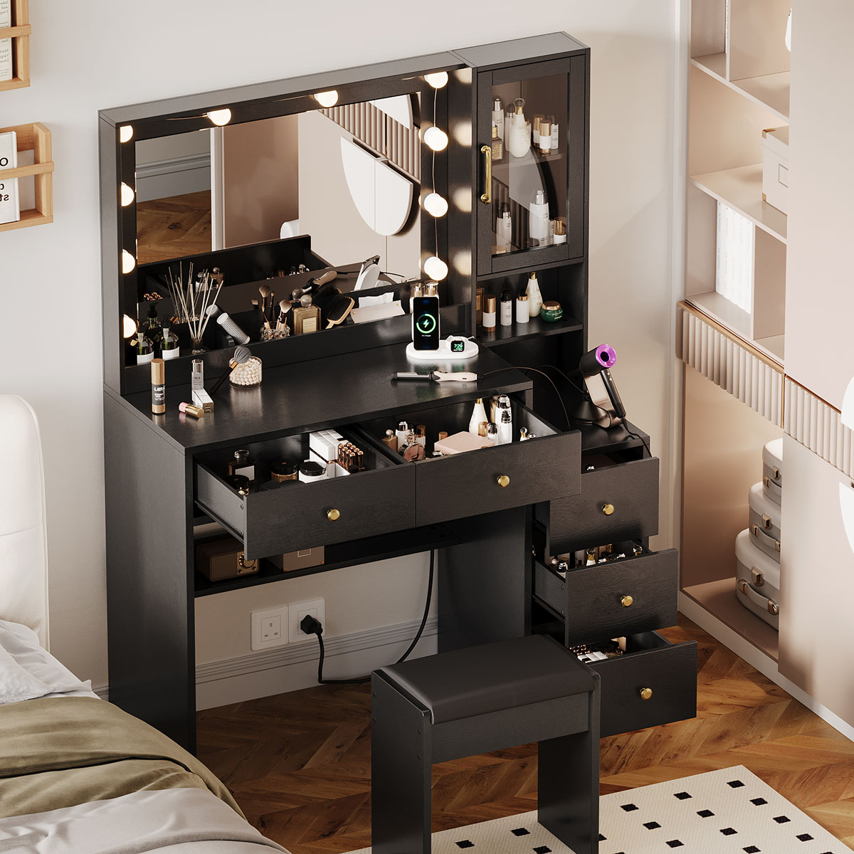 Coiffeuse avec miroir et éclai - Beauty Makeup Pictures avis et prix